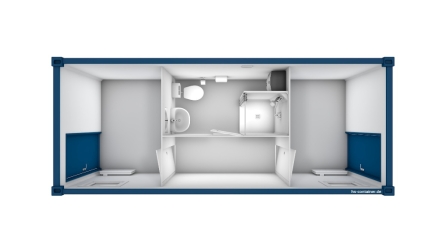 20' Schwarz/Weiß Container / Visualisierung - h+s container GmbH