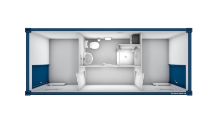 20' Schwarz/Weiß Container / Visualisierung - h+s container GmbH