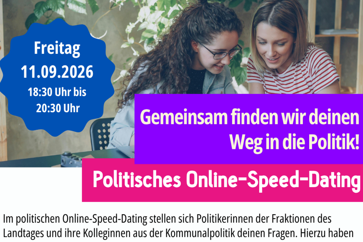Plakat Politisches Online-Speed-Dating